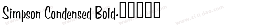 Simpson Condensed Bold字体转换